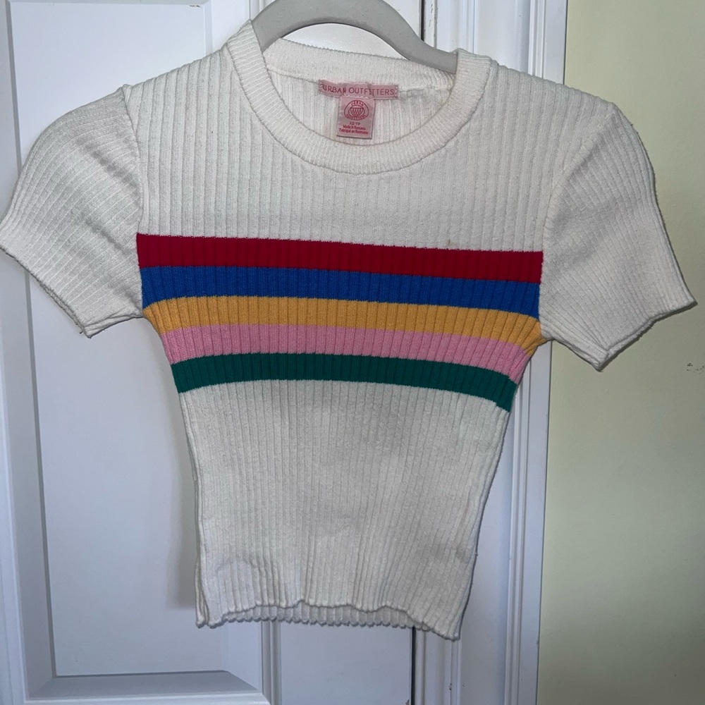 Urban Outfitters Striped Ribbed Tee